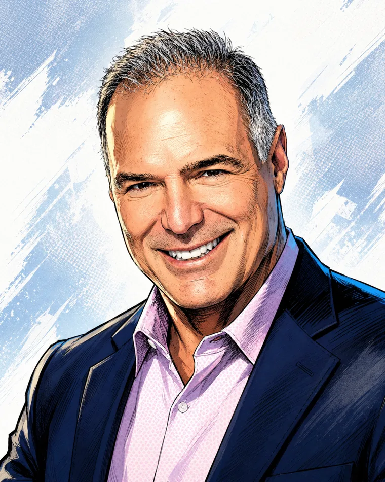 Michael Levinson, illustrated portrait